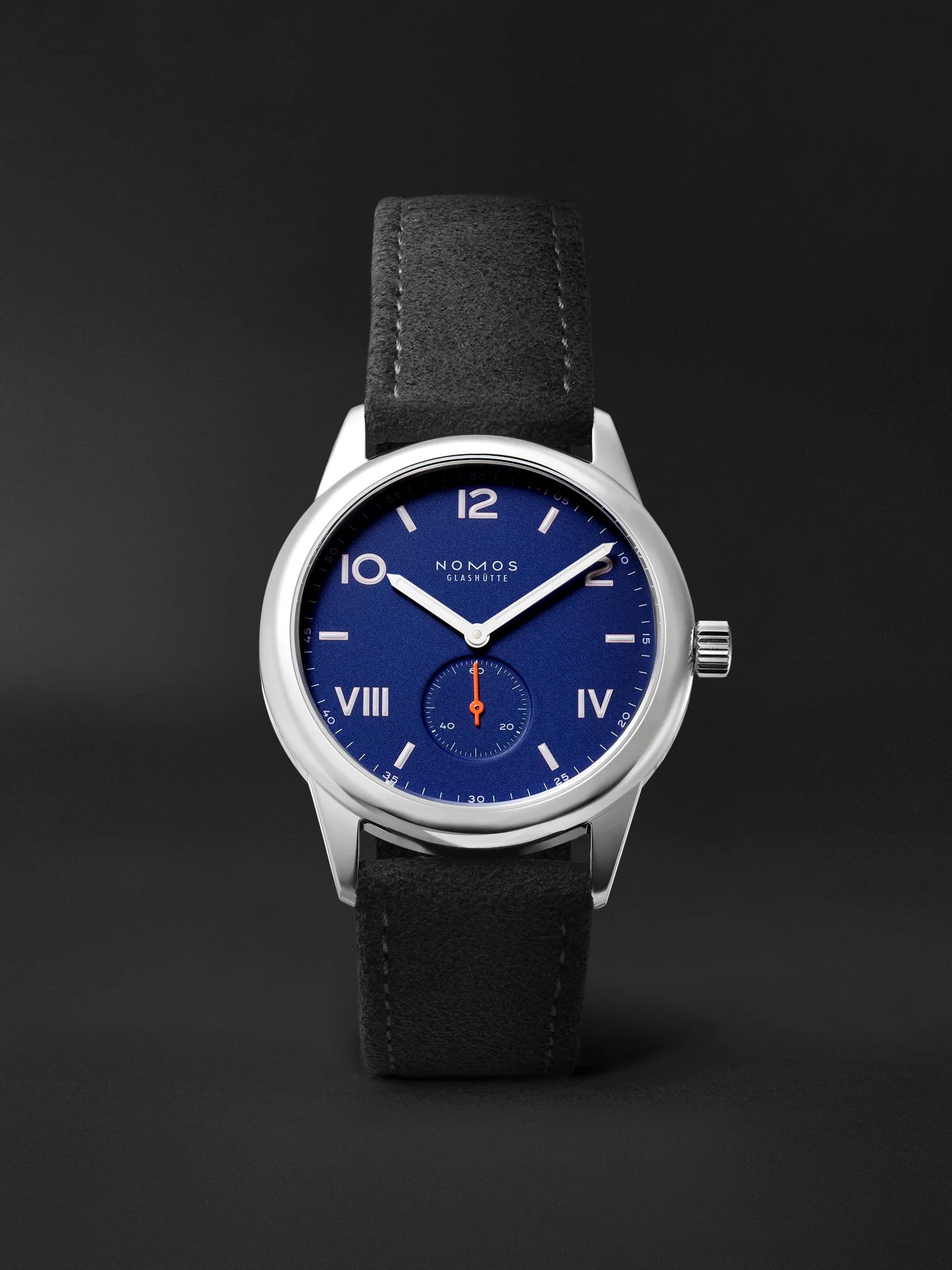 Club Campus 38.5 Hand-Wound Stainless Steel and Alcantara® Watch, Ref. No. 722.GB Midnight blue - 1