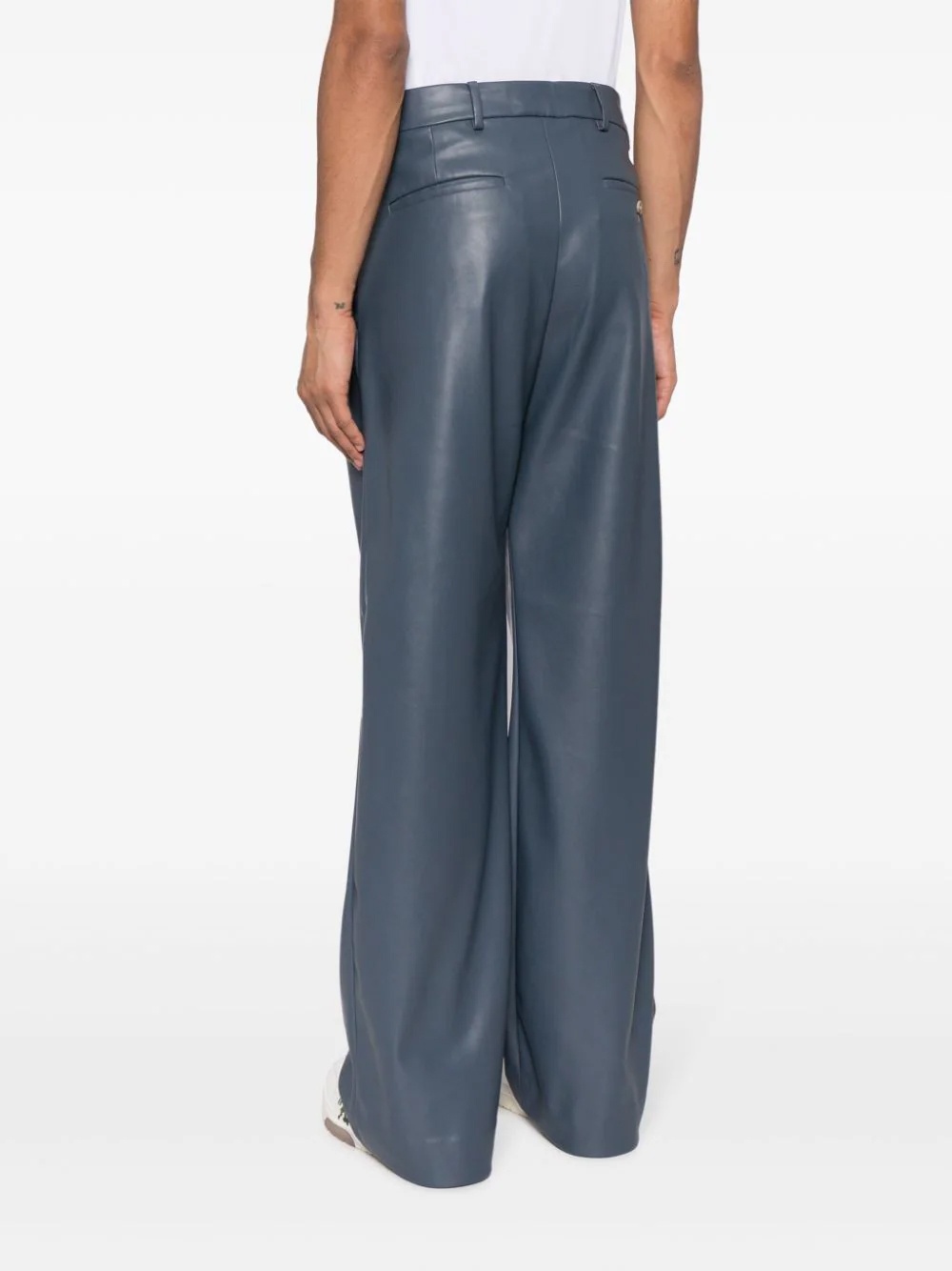 Vegan Pleat Trousers - 4