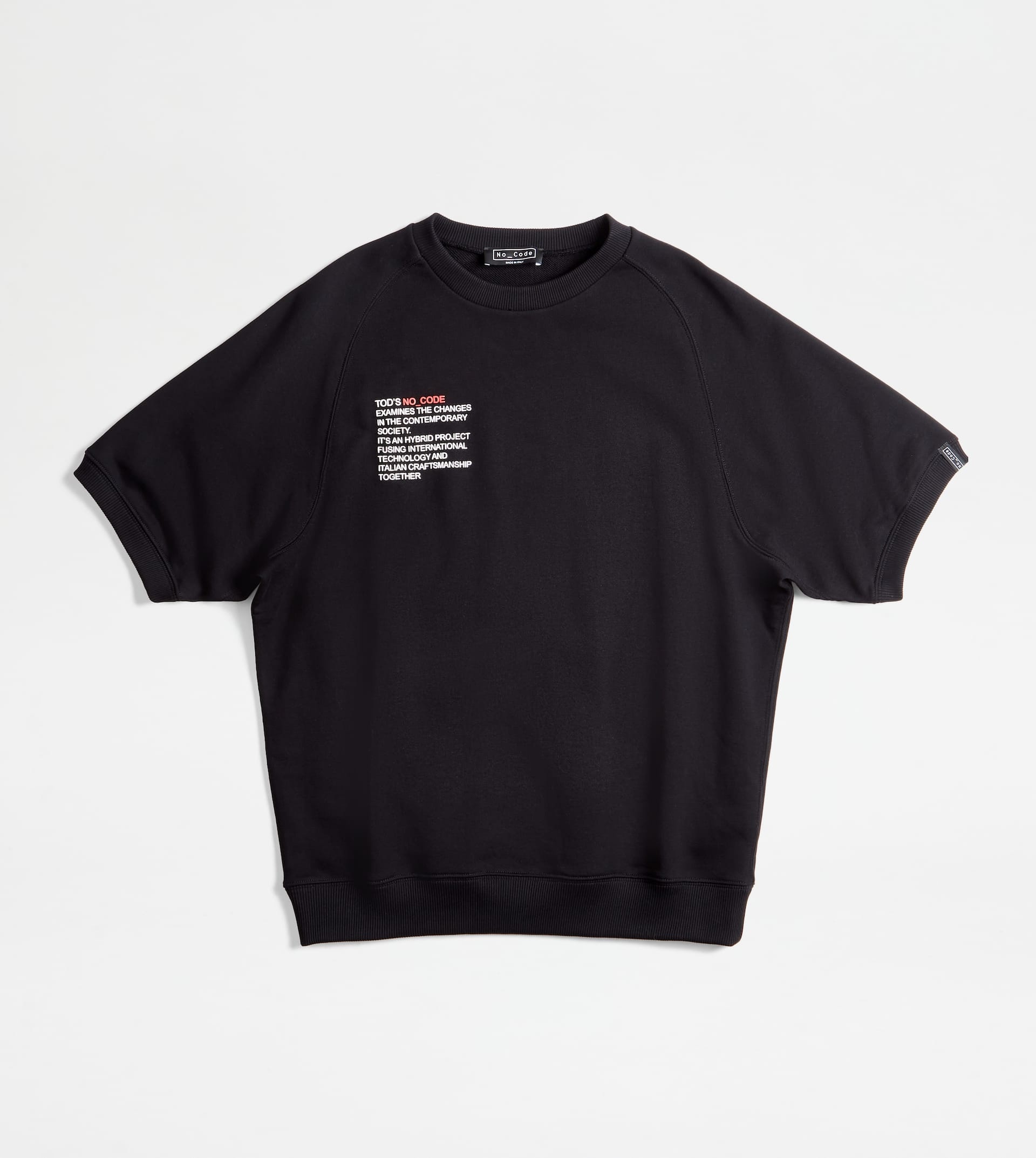 SHORT-SLEEVED SWEATSHIRT NO_CODE - BLACK - 1