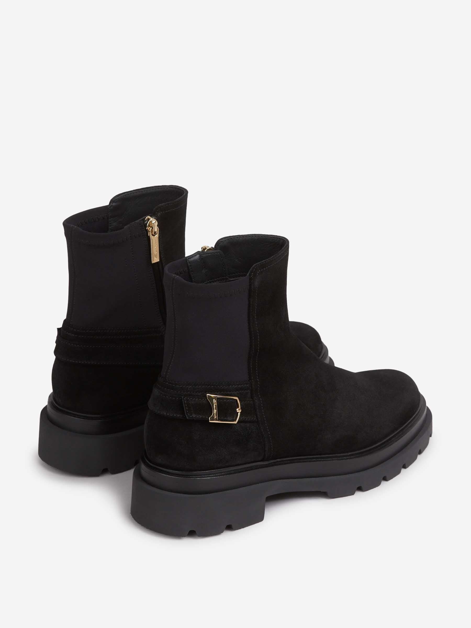 SUEDE BUCKLE BOOTS - 3