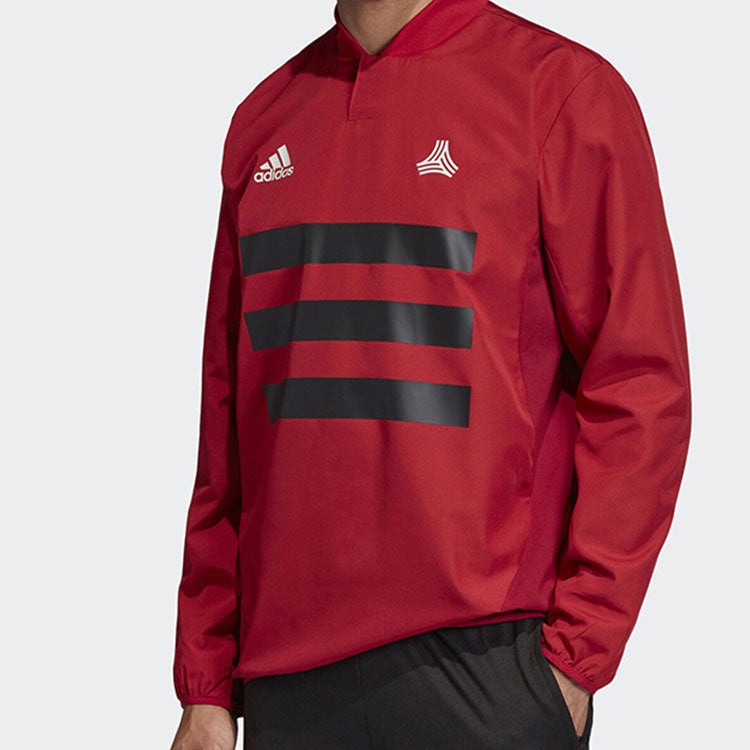 Men's adidas Casual Sports Pullover Long Sleeves Red T-Shirt DZ9594 - 3