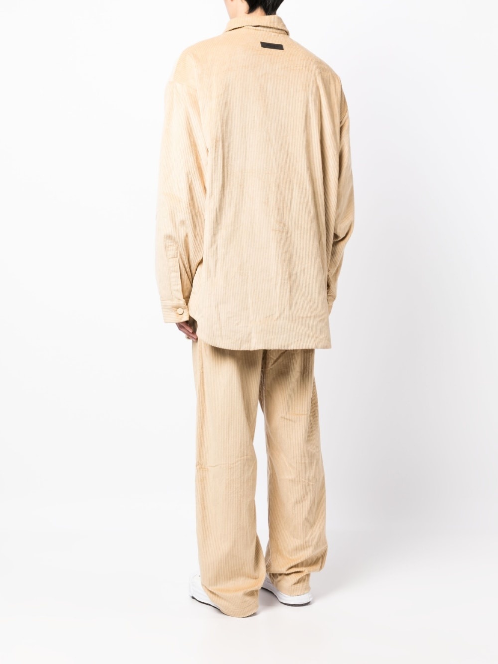 corduroy zip-up shirt jacket - 4