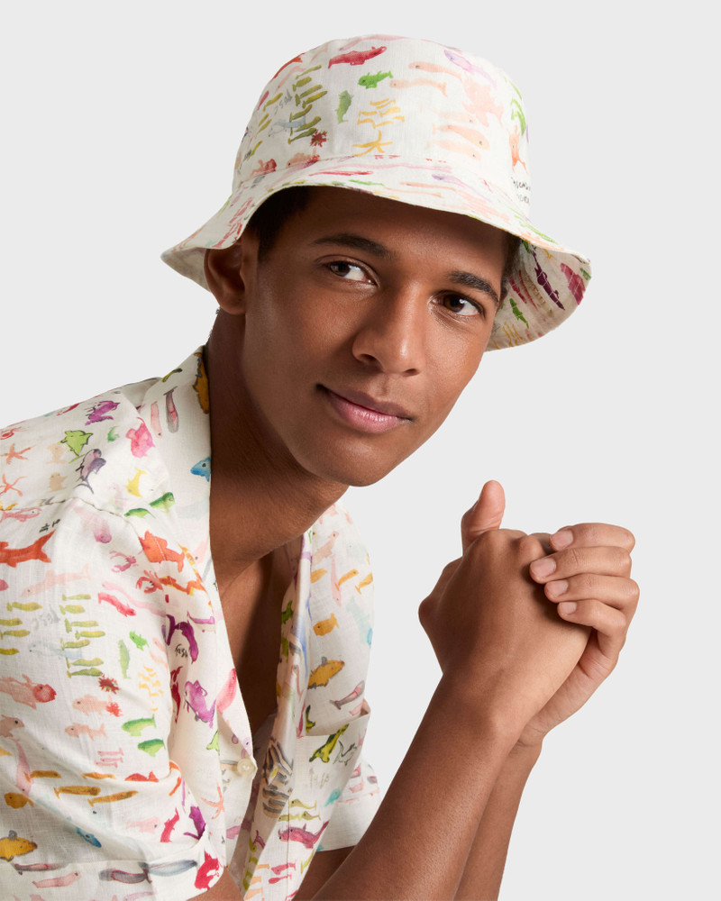 Vilebrequin LINEN BUCKET HAT PESCADOR - VBQ X FABRICE HYBER outlook