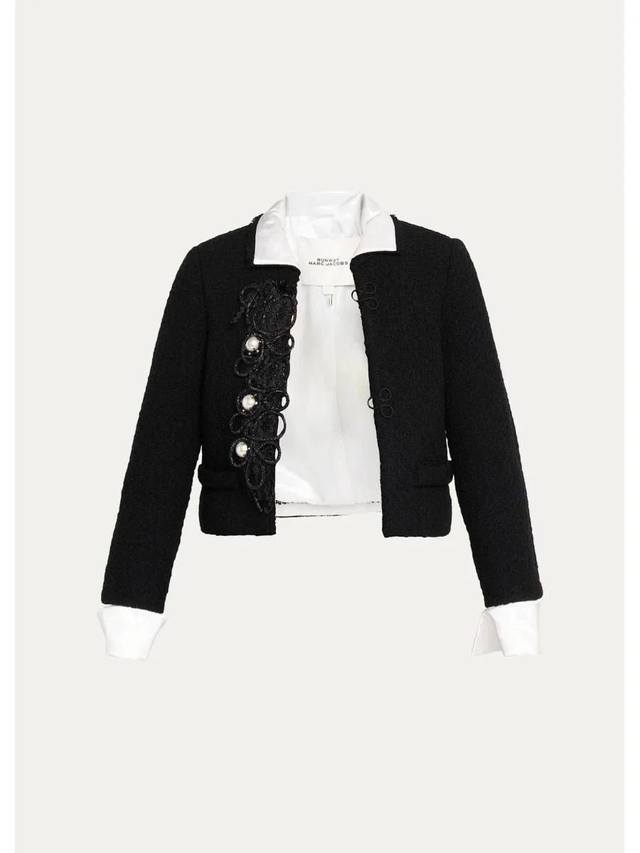 Tweed Virgin-Wool Blend Jacket - 1
