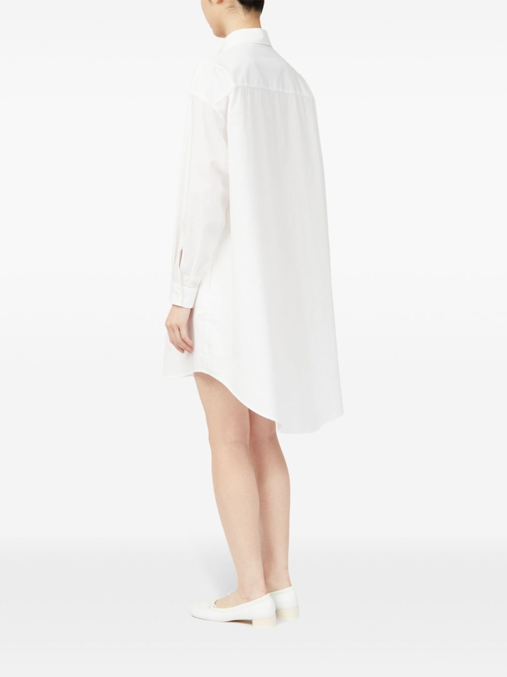 signature numbers motif shirt dress - 6