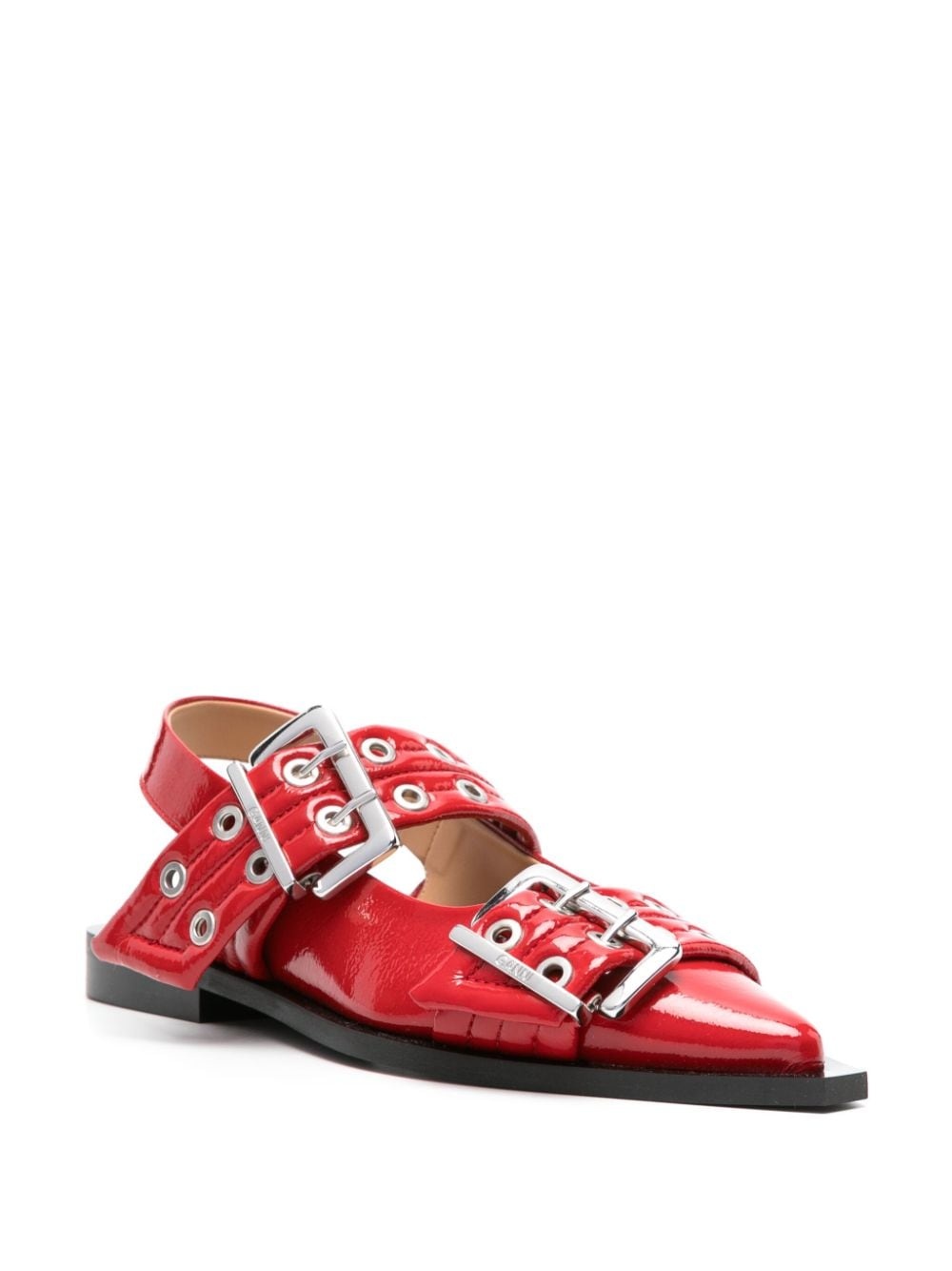 Wide Welt buckled ballerina shoes - 2