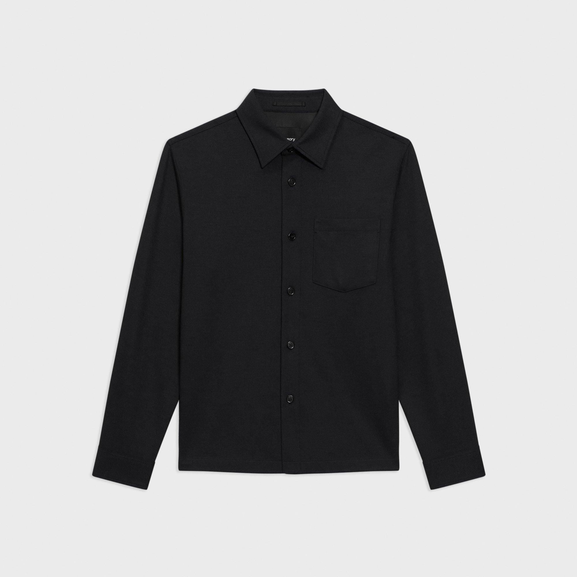 Irving Pocket Shirt in Brushed Structure Knit - 1