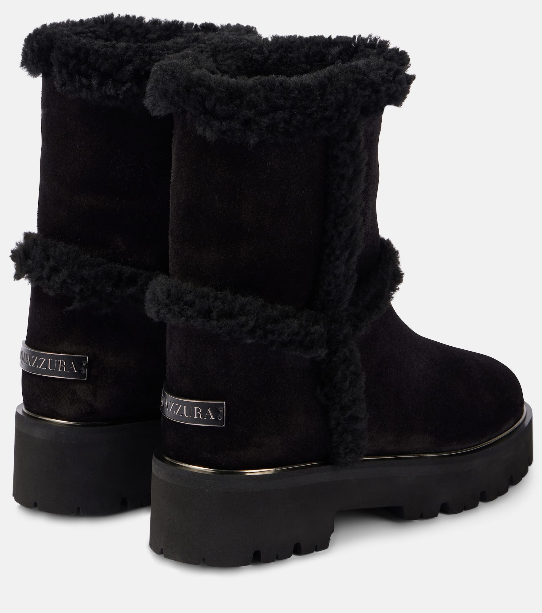 Teddi shearling-trimmed leather booties - 2
