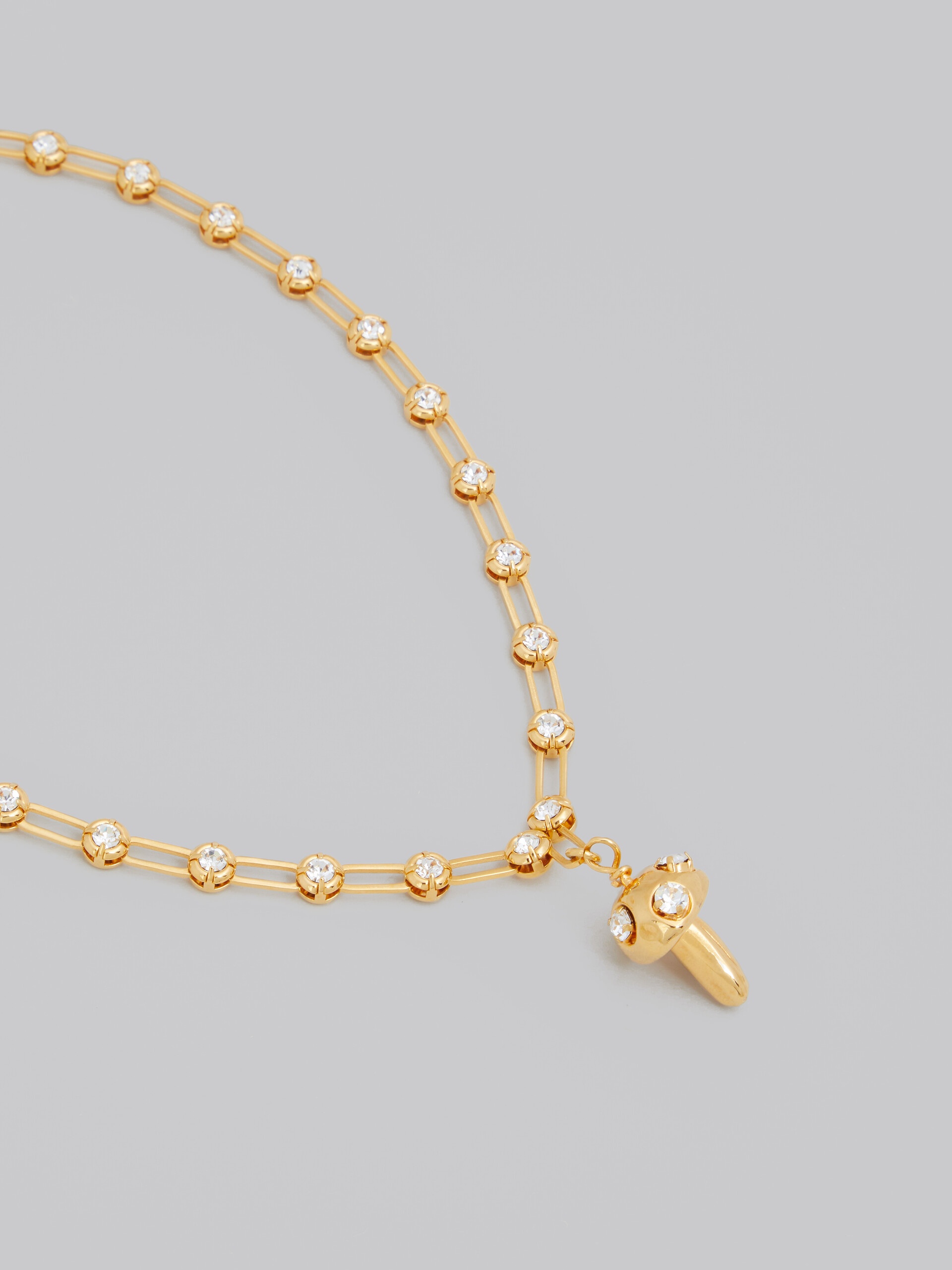 CHAIN NECKLACE WITH MUSHROOM CHARM - 3