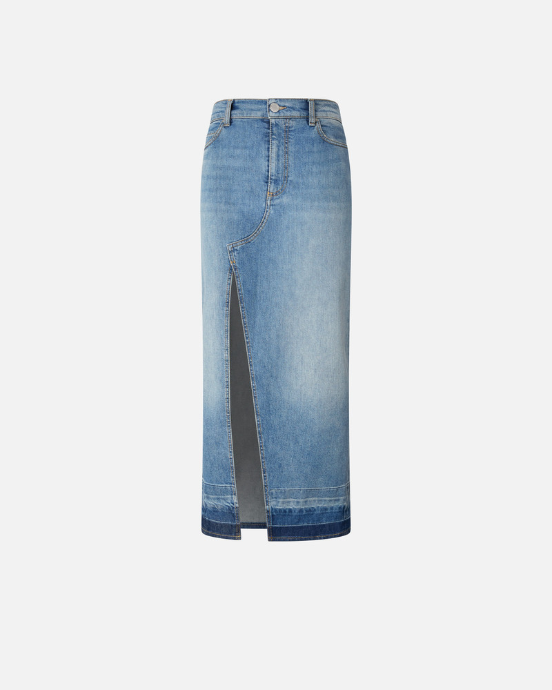 LONG SKIRT IN LIGHT DENIM WITH FRONT SLIT 1