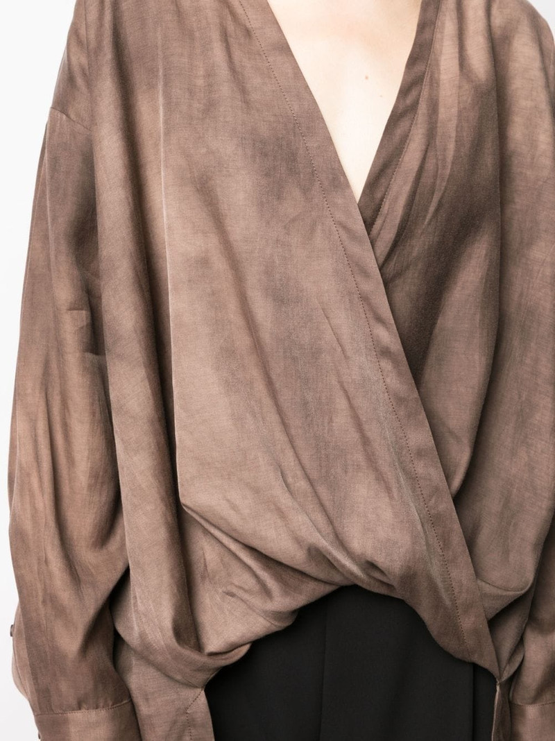V-neck asymmetric blouse 5