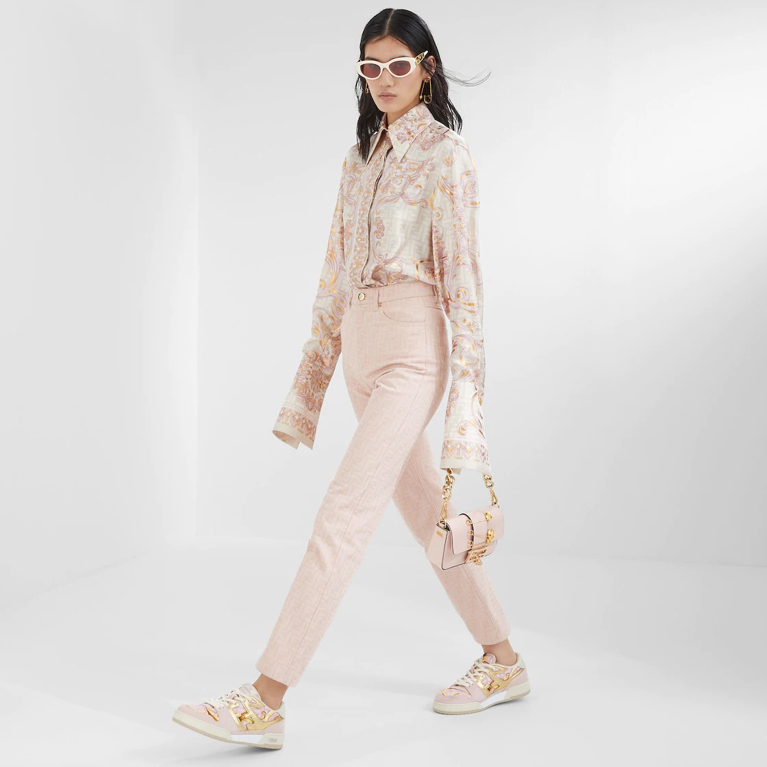 Fendace multicolor silk shirt - 4