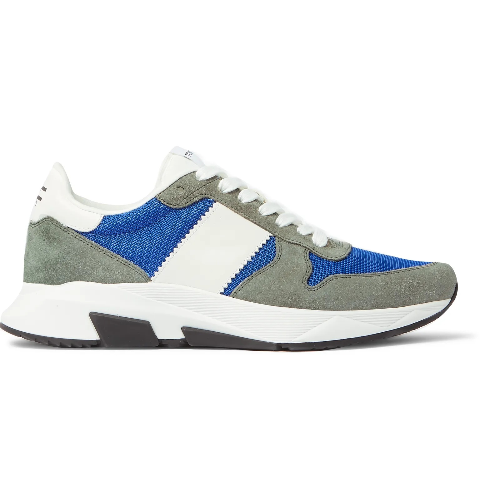 Jagga Leather-Trimmed Suede and Mesh Sneakers - 7