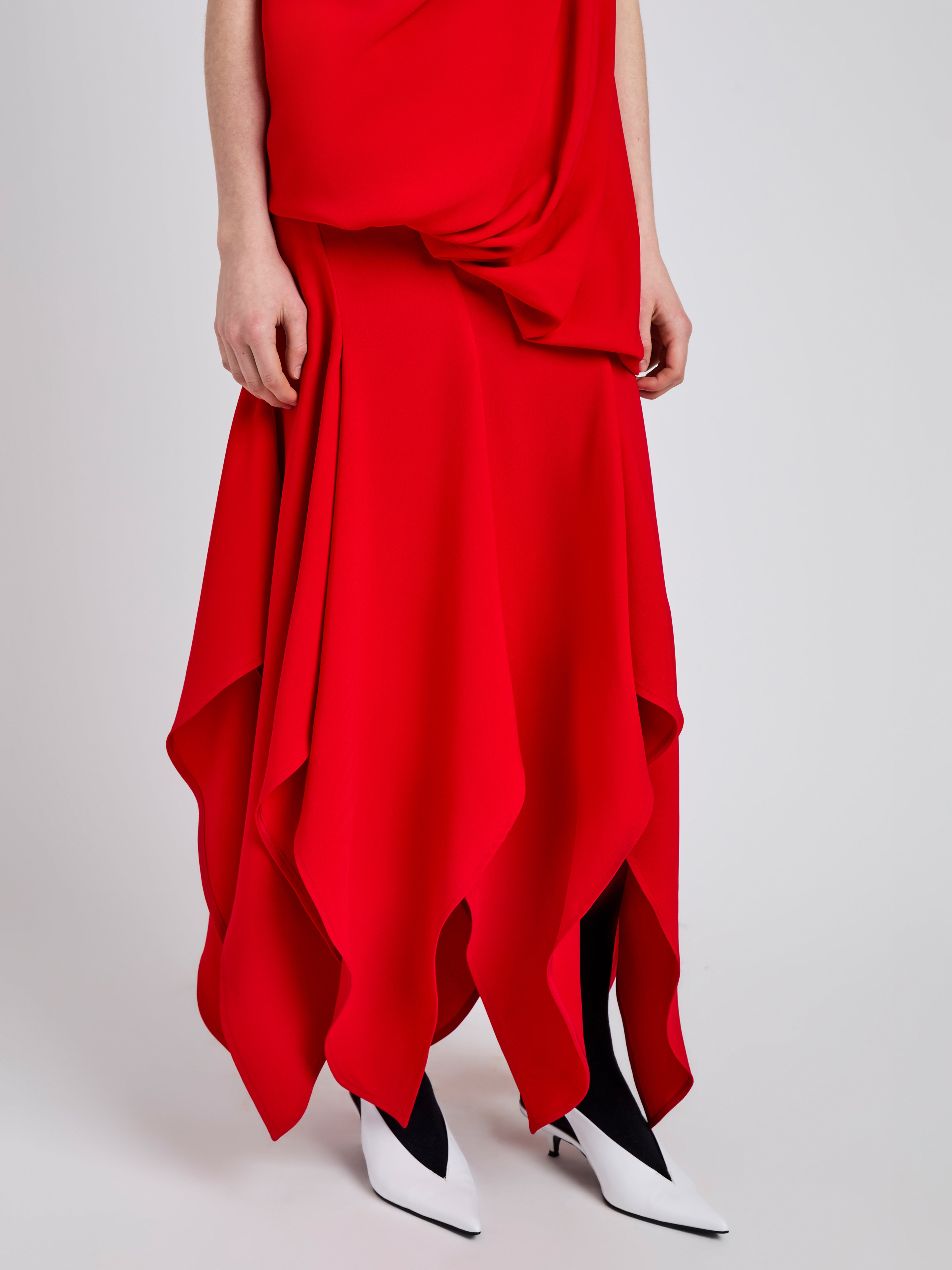 Denise Dress in Light Matte Double Crepe - 5