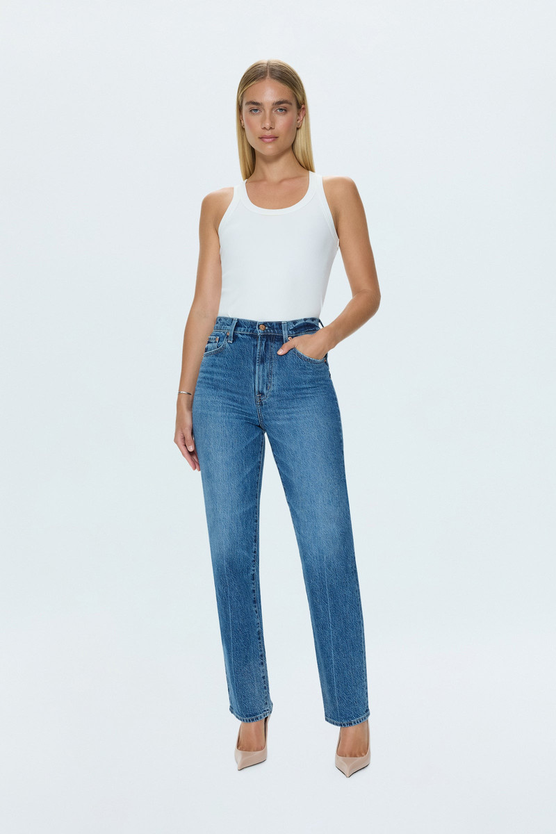 CASSIE SUPER HIGH RISE STRAIGHT JEAN - PALLADIUM 3