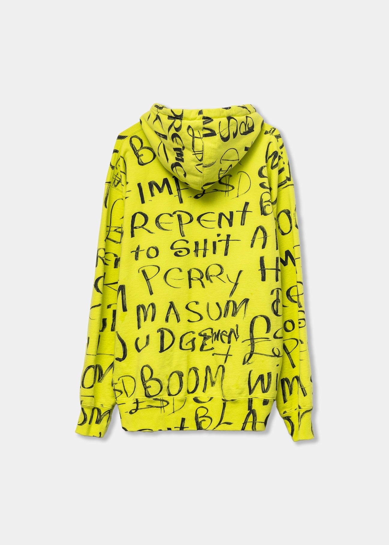 Supreme Neon Green Graffiti Logo Hoodies - 2