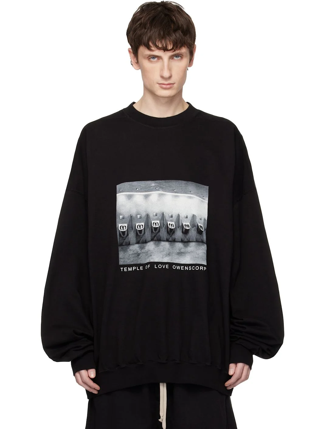Black Temple Hun Crewneck Sweatshirt - 1