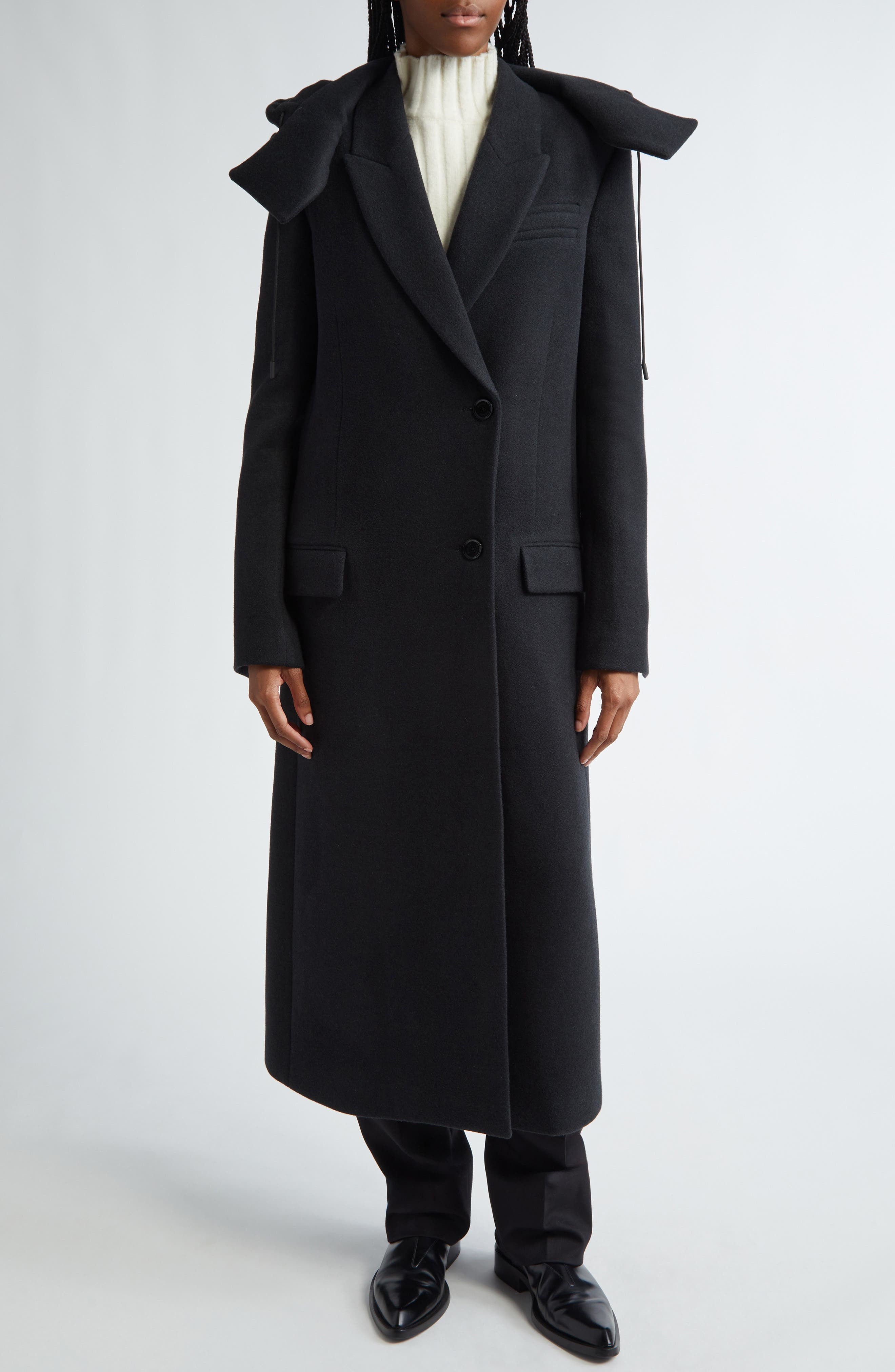 Proenza Schouler Sandra Cashmere & Wool Blend Turtleneck Sweater in Ecru at Nordstrom - 2