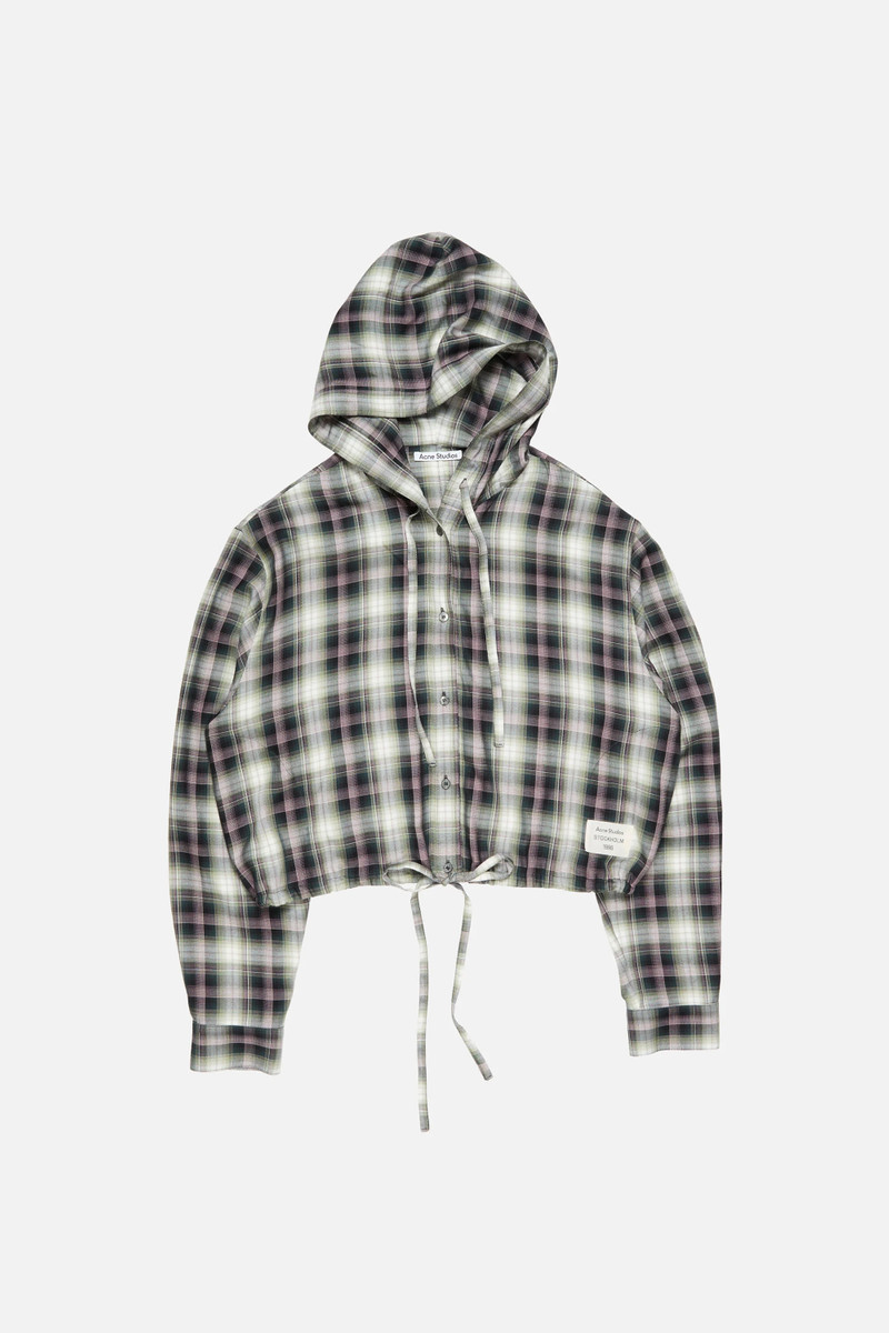 Hooded overshirt - Black/green 5