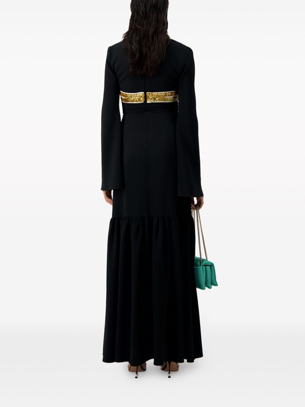 sequin-embellished crepe gown - 4