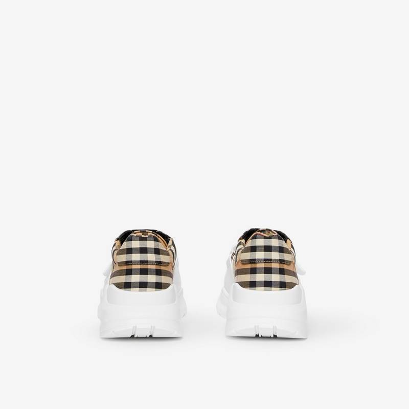 Vintage Check Cotton Sneakers 3