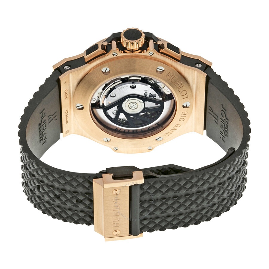 Hublot Big Bang 18kt Rose Gold Black Dial Black Rubber Men's Watch 301PX130RX - 3