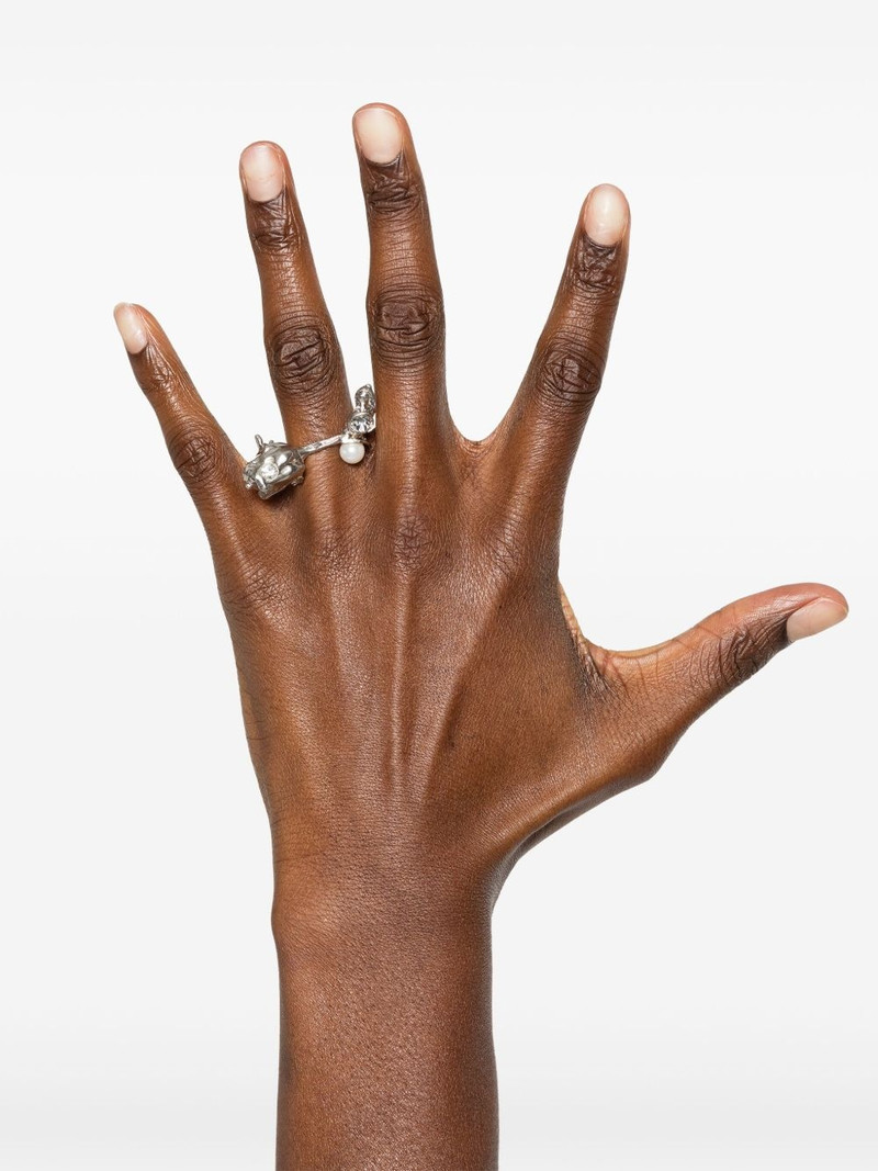 Marni floral-motif ring outlook