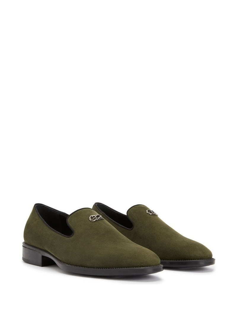 Giuseppe Zanotti Imrham logo-plaque suede loafers outlook