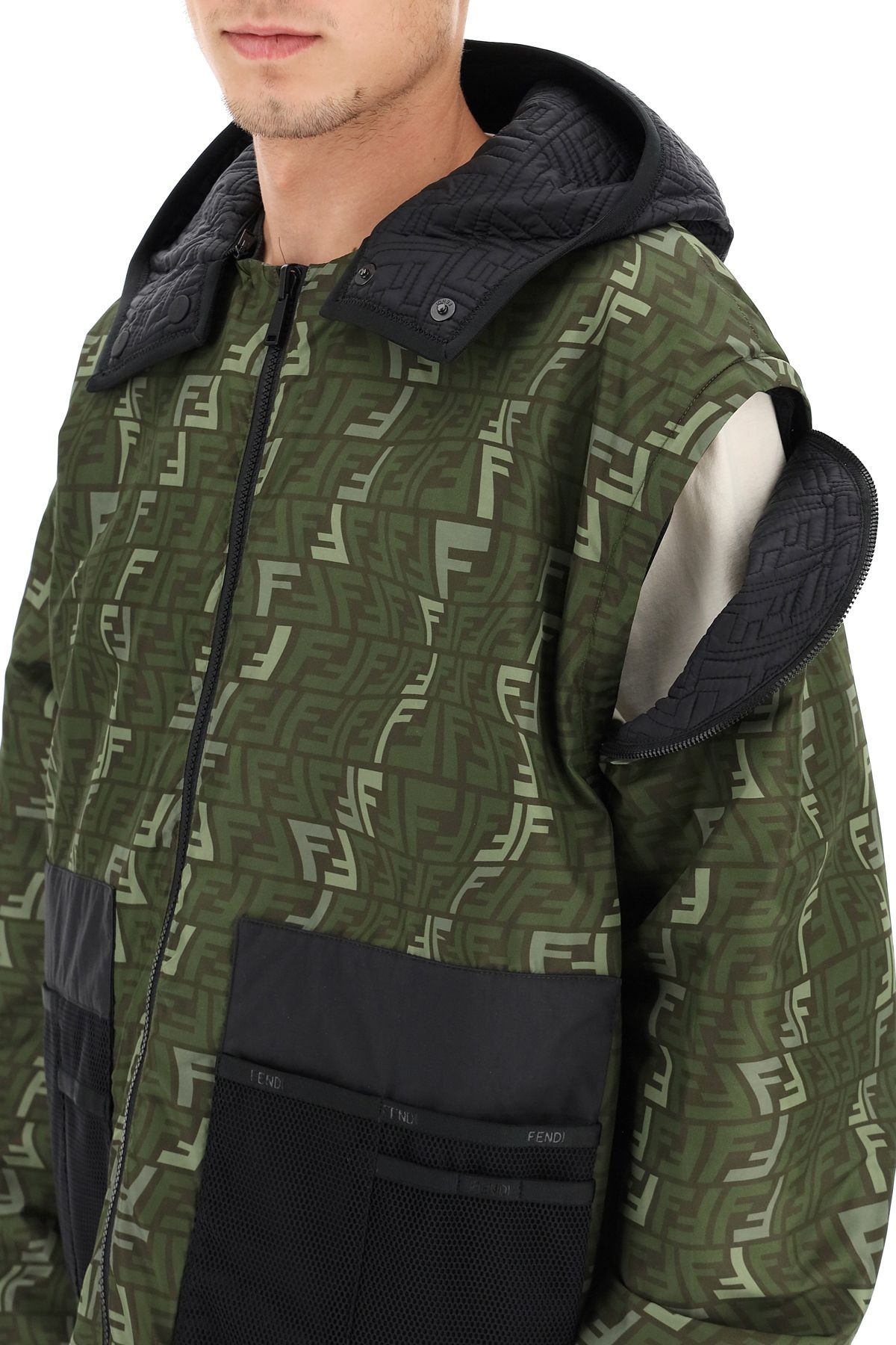 REVERSIBLE FF FISH-EYE QUILTED JACKET - 5