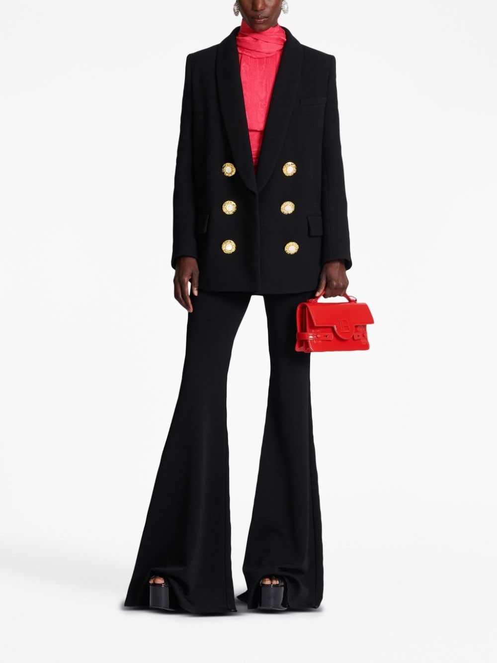 button-fastening double-breasted jacket - 2