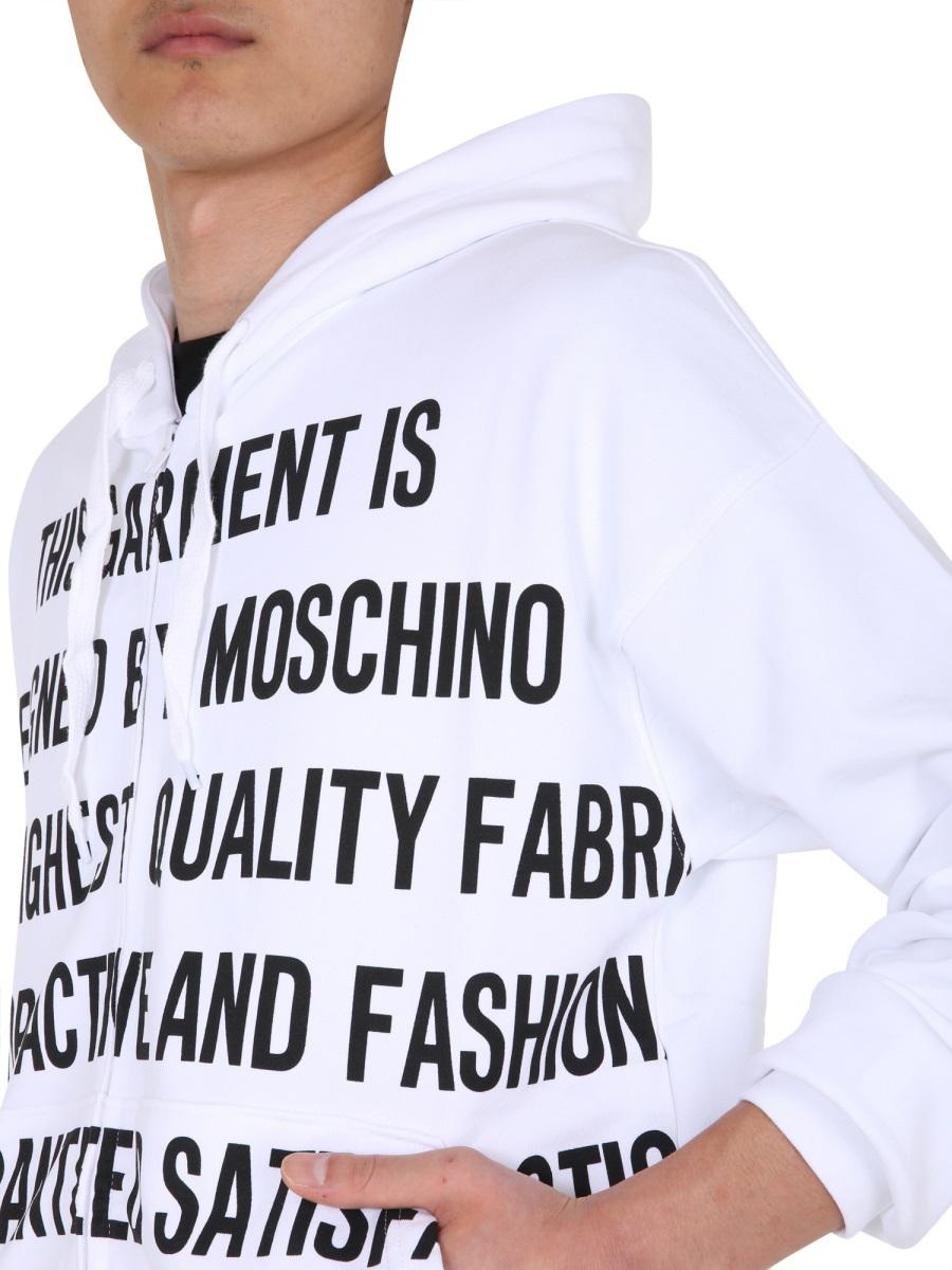 MOSCHINO SWEATSHIRT WITH ZIP - 4