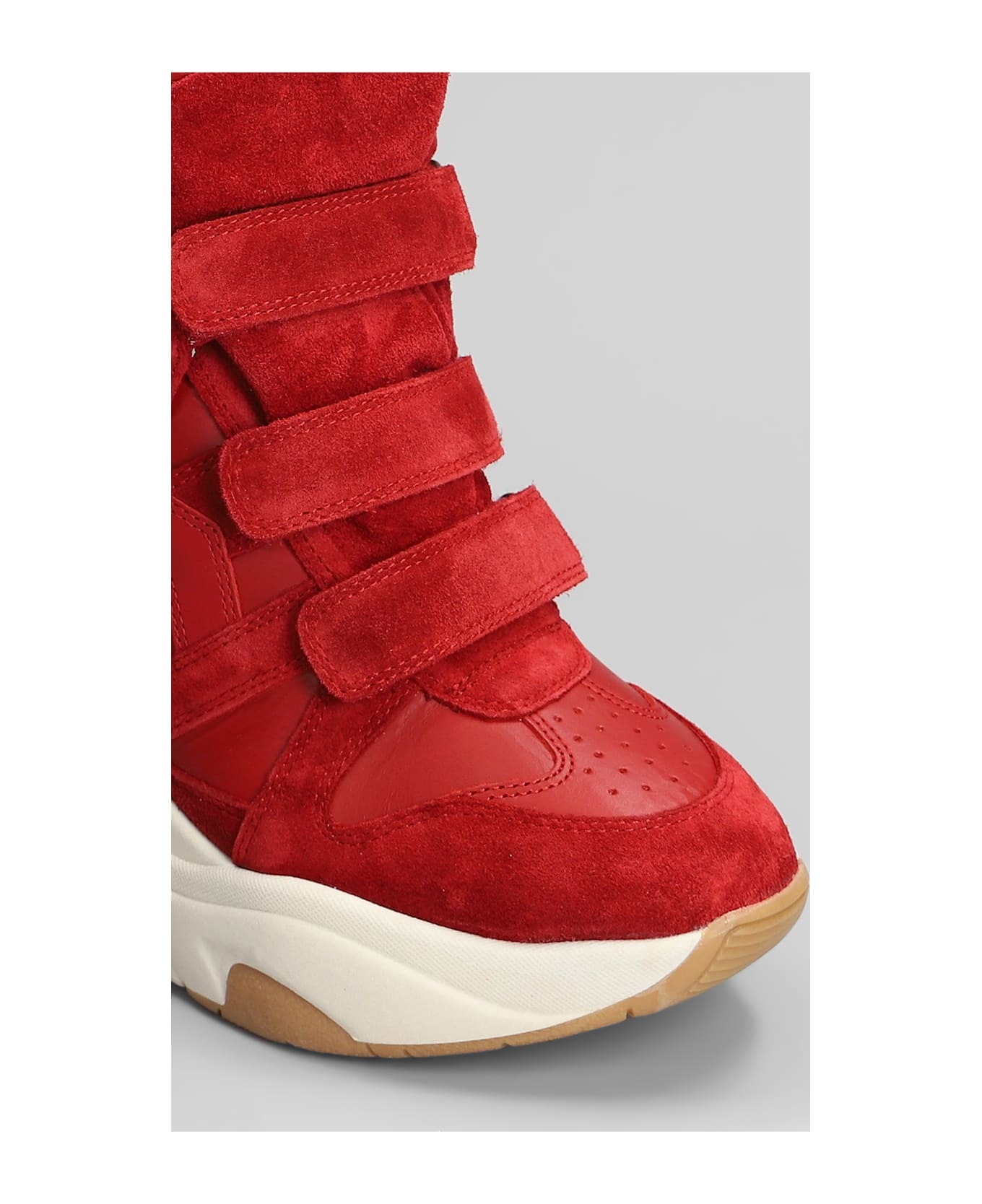 Balskee Sneakers In Red Suede And Leather - 5