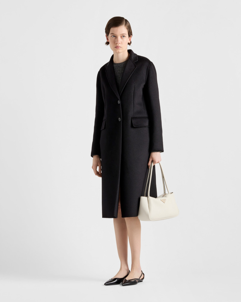 Prada Single-breasted cashgora coat outlook