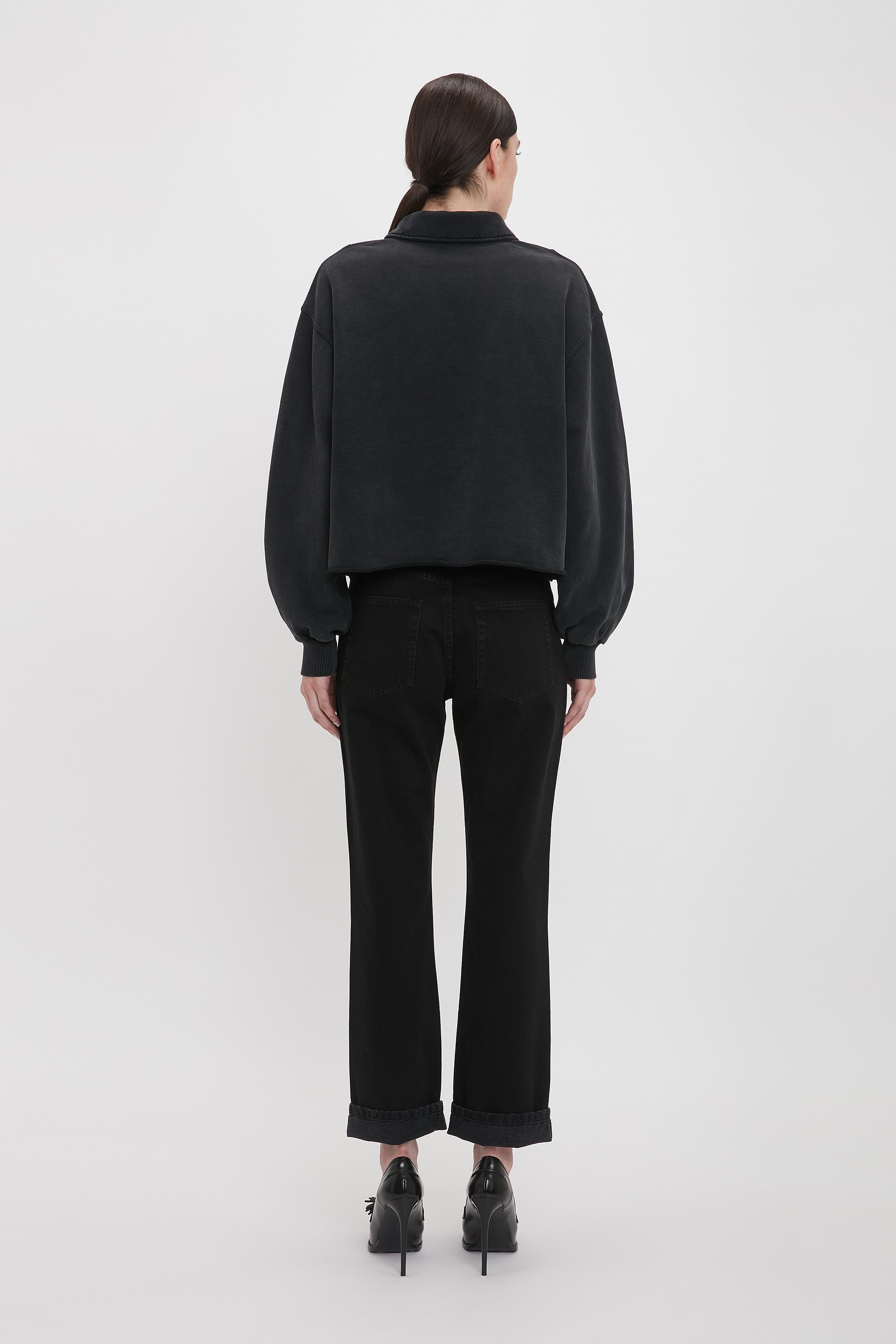 Half Zip Sweatshirt In Black - 4
