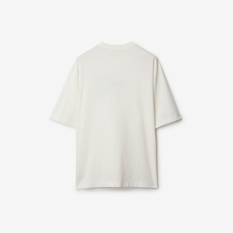 Logo Rose Cotton T-shirt 5