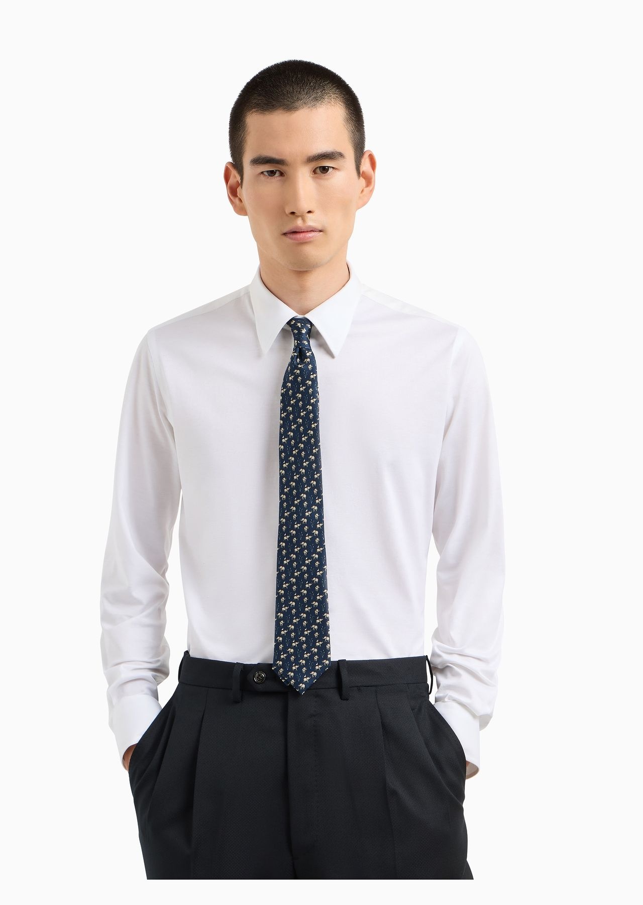 ASV silk tie with elephant print - 3