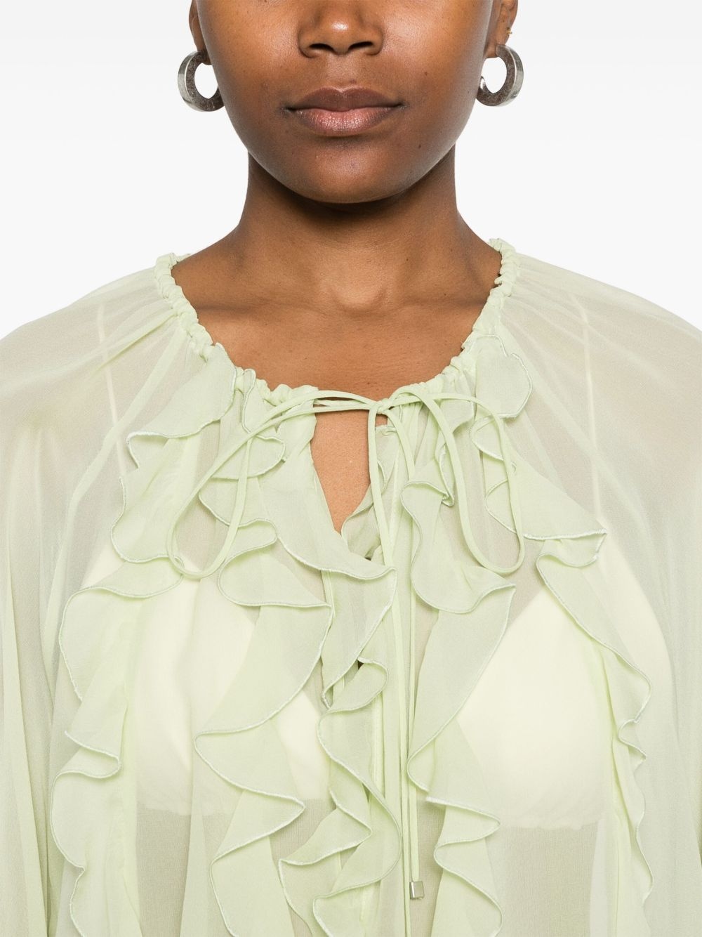 georgette ruffled blouse - 5