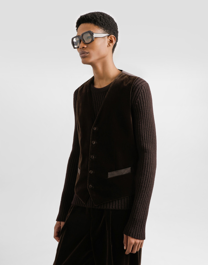 Smooth velvet vest 4