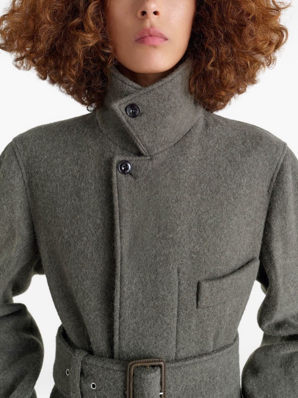 belted tailored coat - 5