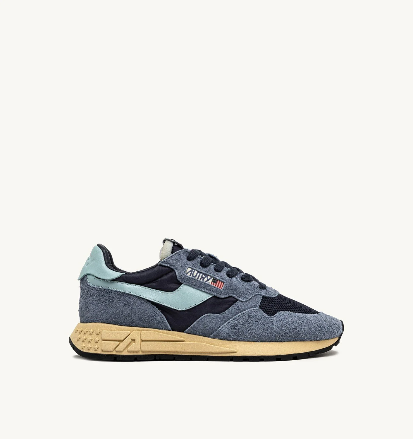 REELWIND LOW SNEAKERS IN NYLON SUEDE AND LEATHER COLOR INDIGO AND SPELLBOUND - 1