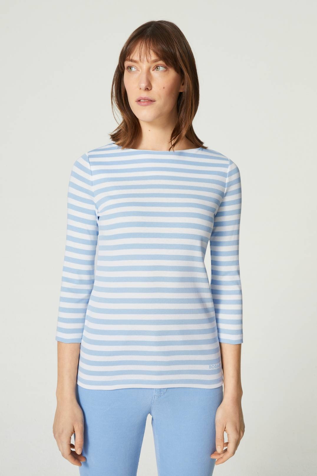 LOUNA LONGSLEEVE IN LIGHT BLUE/OFF-WHITE - 2