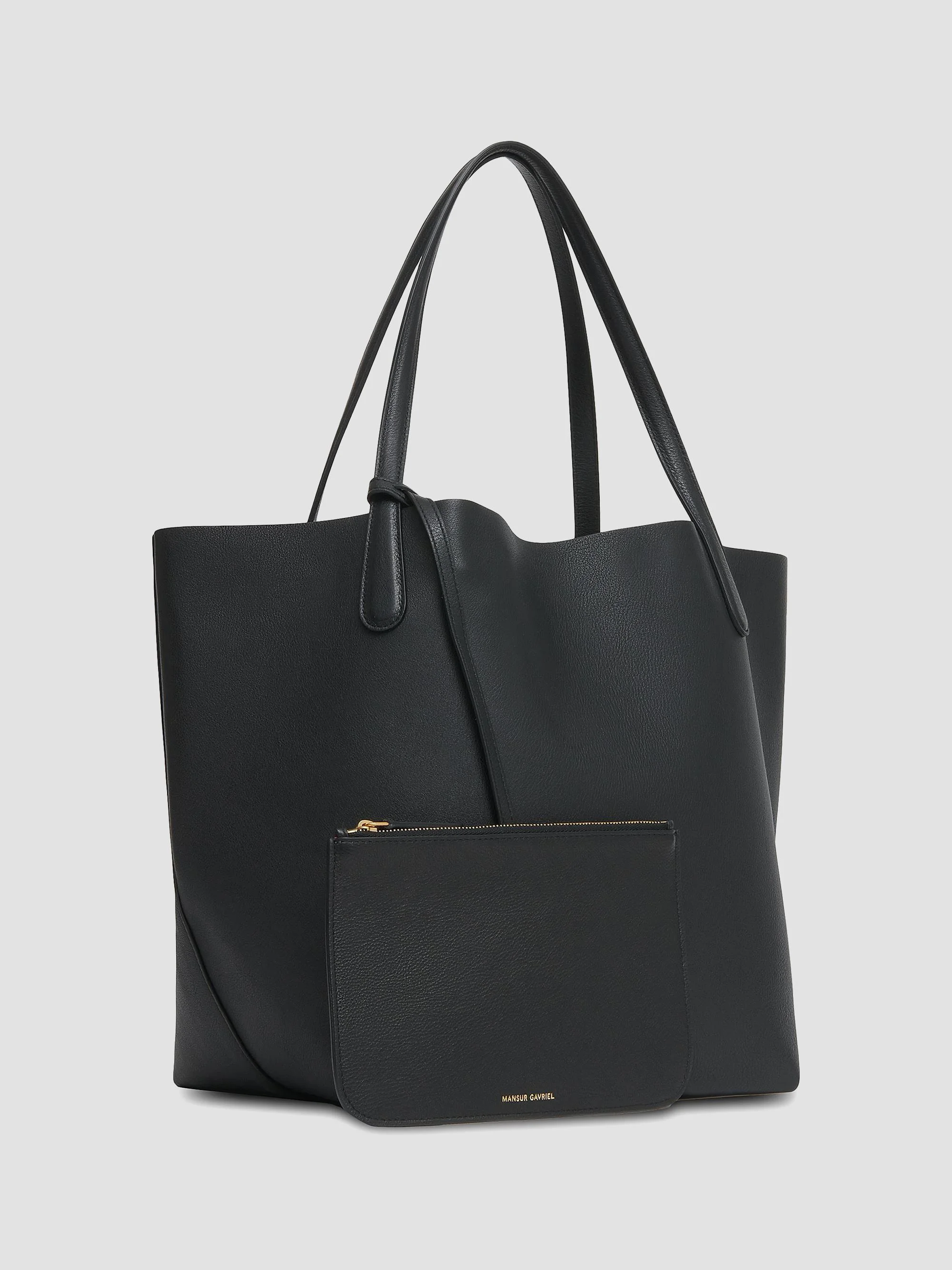 Women's Everyday Soft Leather Tote - Black - 1
