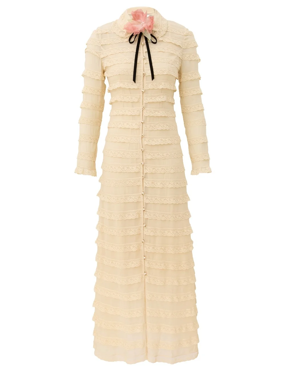 ASCENT LACE FRILL DRESS - 1