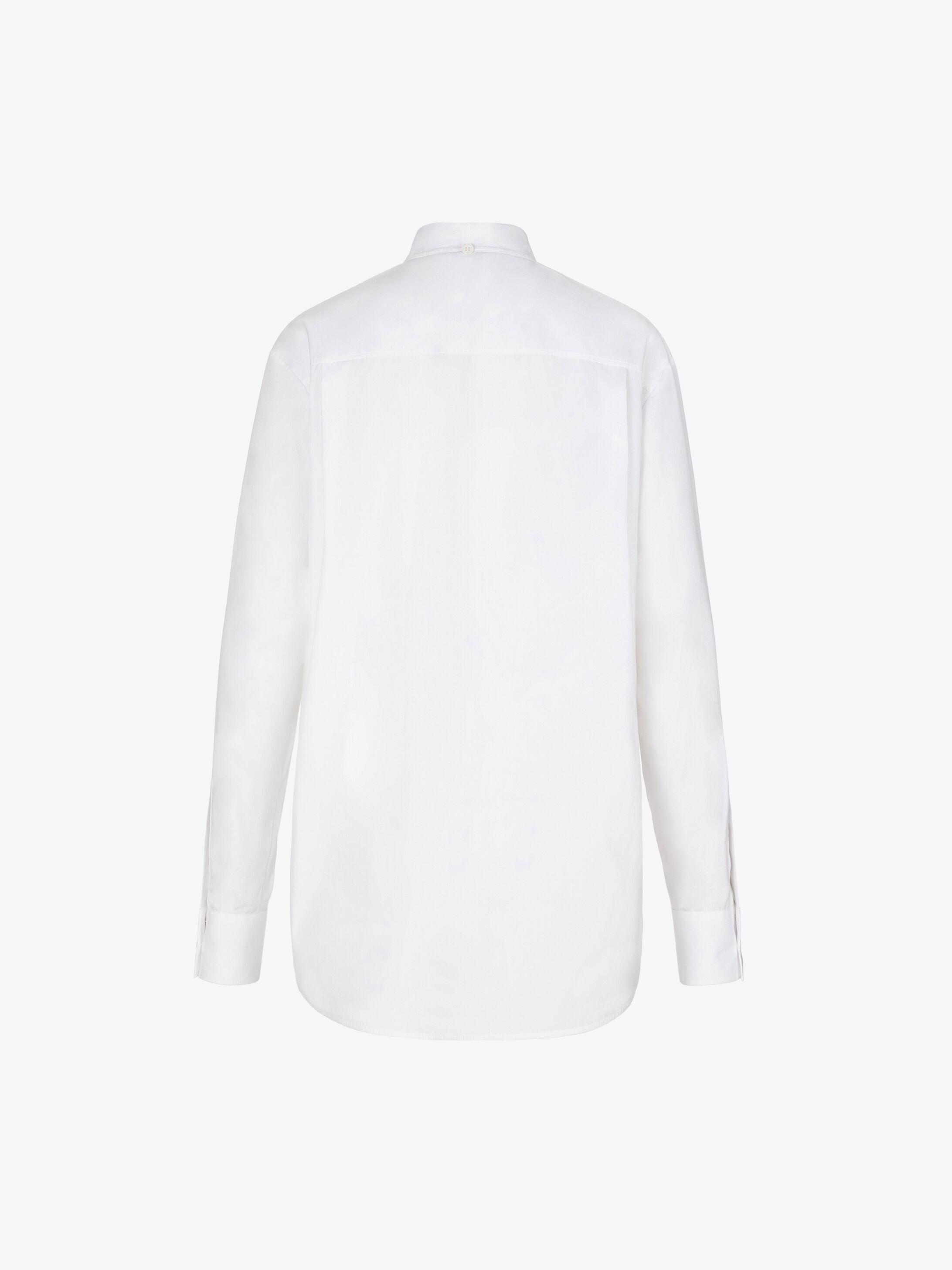 Shirt in poplin with pleated scarf collar - 5