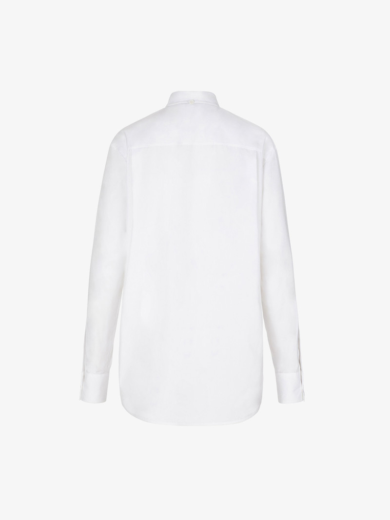 Shirt in poplin with pleated scarf collar 5
