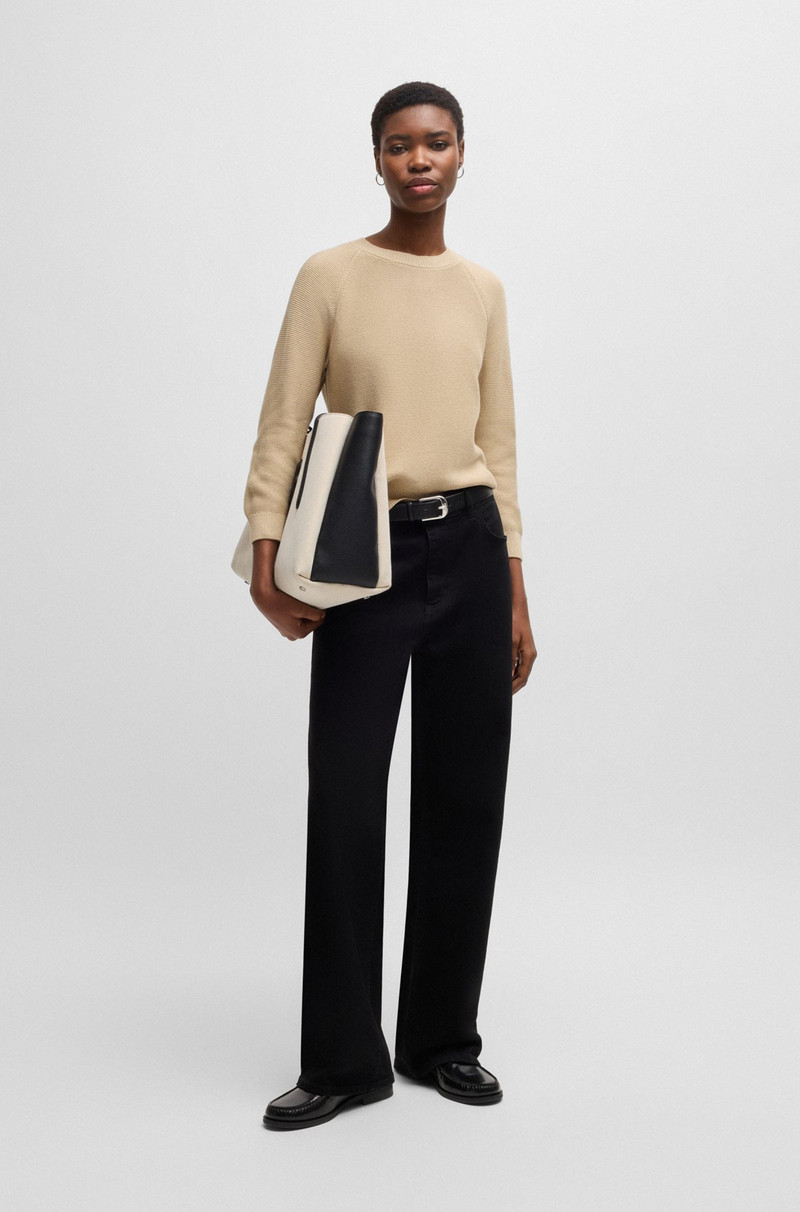 BOSS KNITTED SWEATER IN COTTON outlook