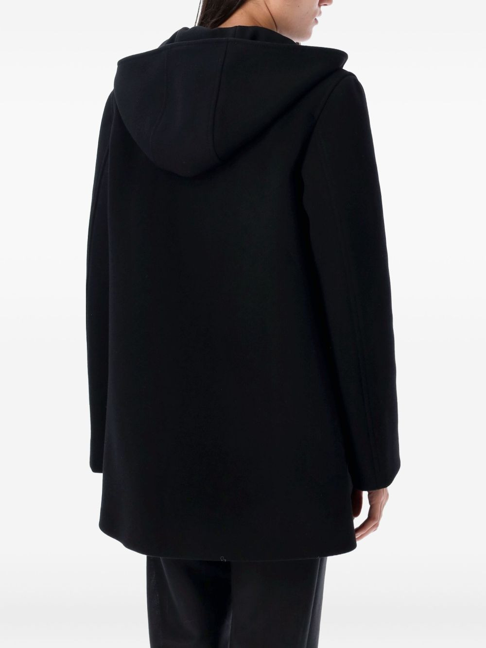 embroidered hooded coat - 2