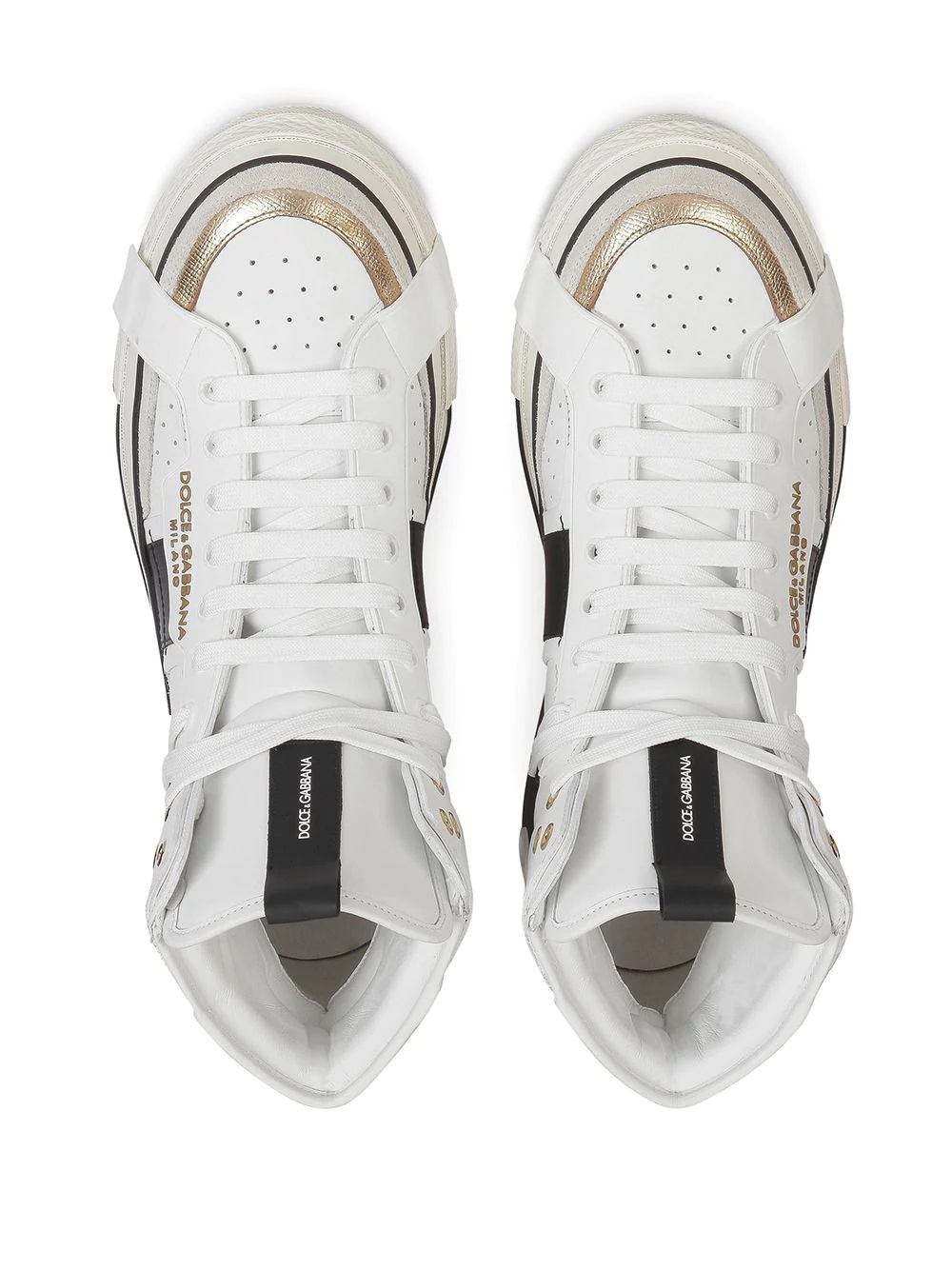 high-top lace-up sneakers - 4