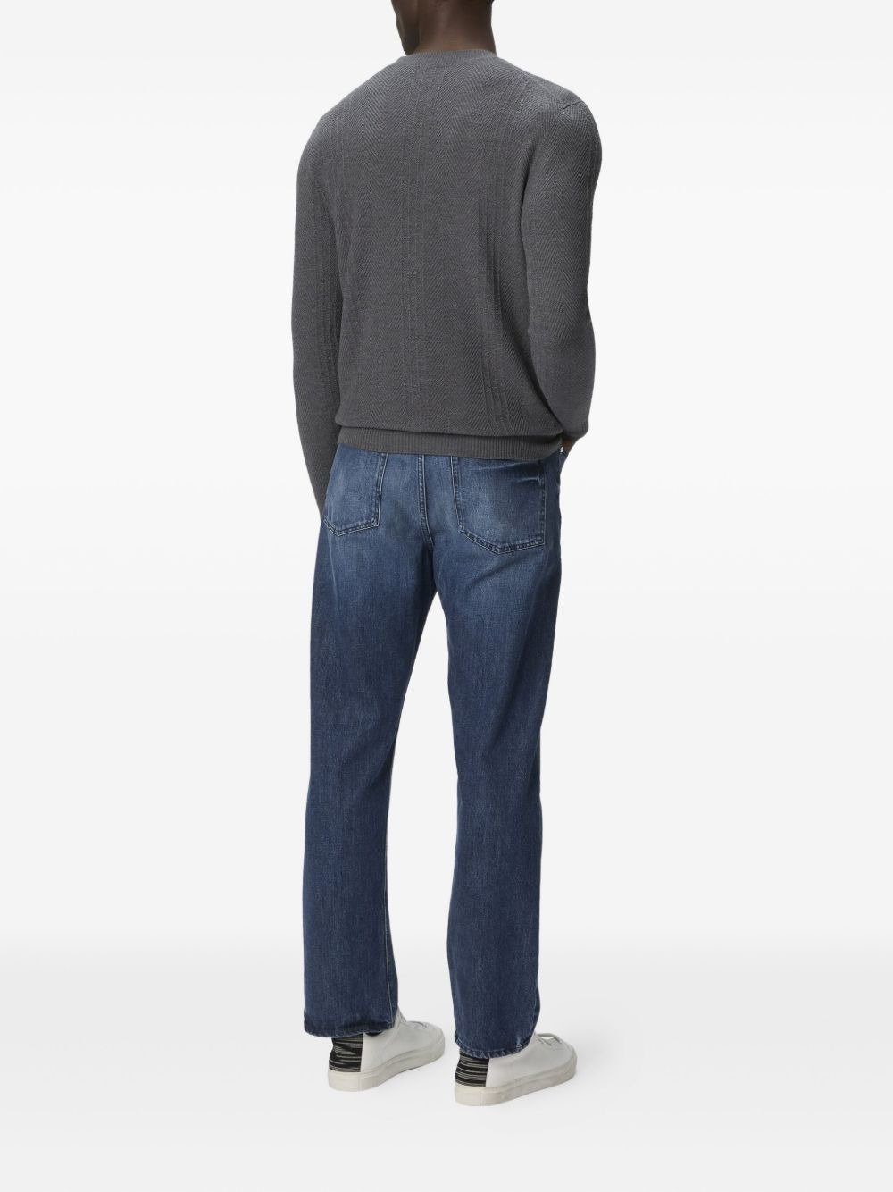 herringbone cable knit sweater - 3