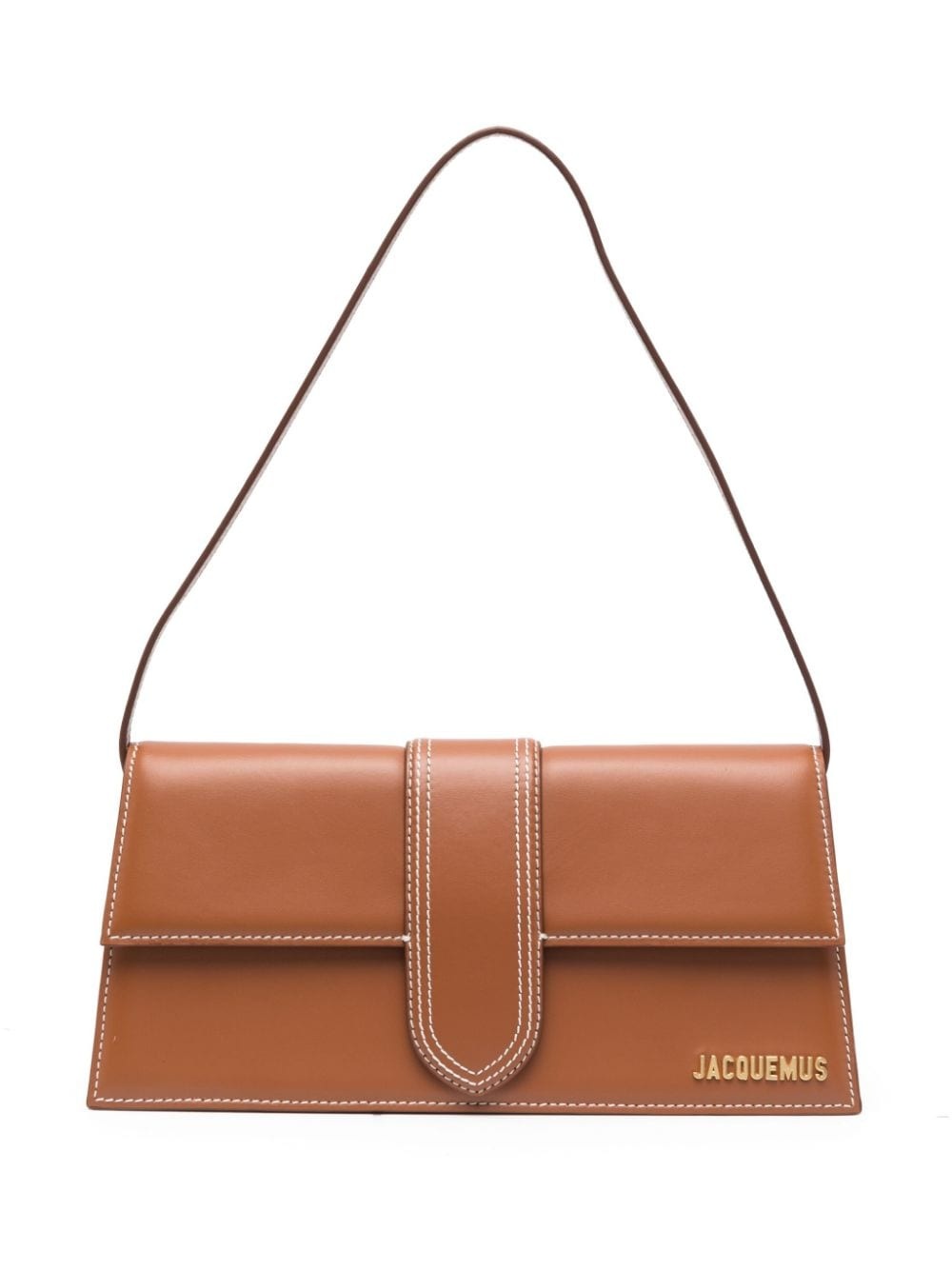 logo-plaque leather shoulder bag - 1